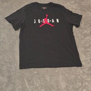 Nike Air Jordan Jumpman Logo Graphic T-Shirt Black Red White Men's Size XL